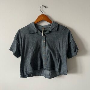 Free People Boxy Button Up
